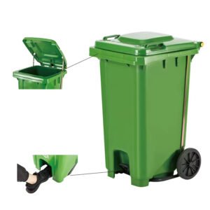 120l 240l 360l 660l 1100 liter outdoor recycle pedal mobile wheelie plastic dustbins garbage waste bins